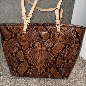 Michael Kors Collection Brown and Tan Tote Bag